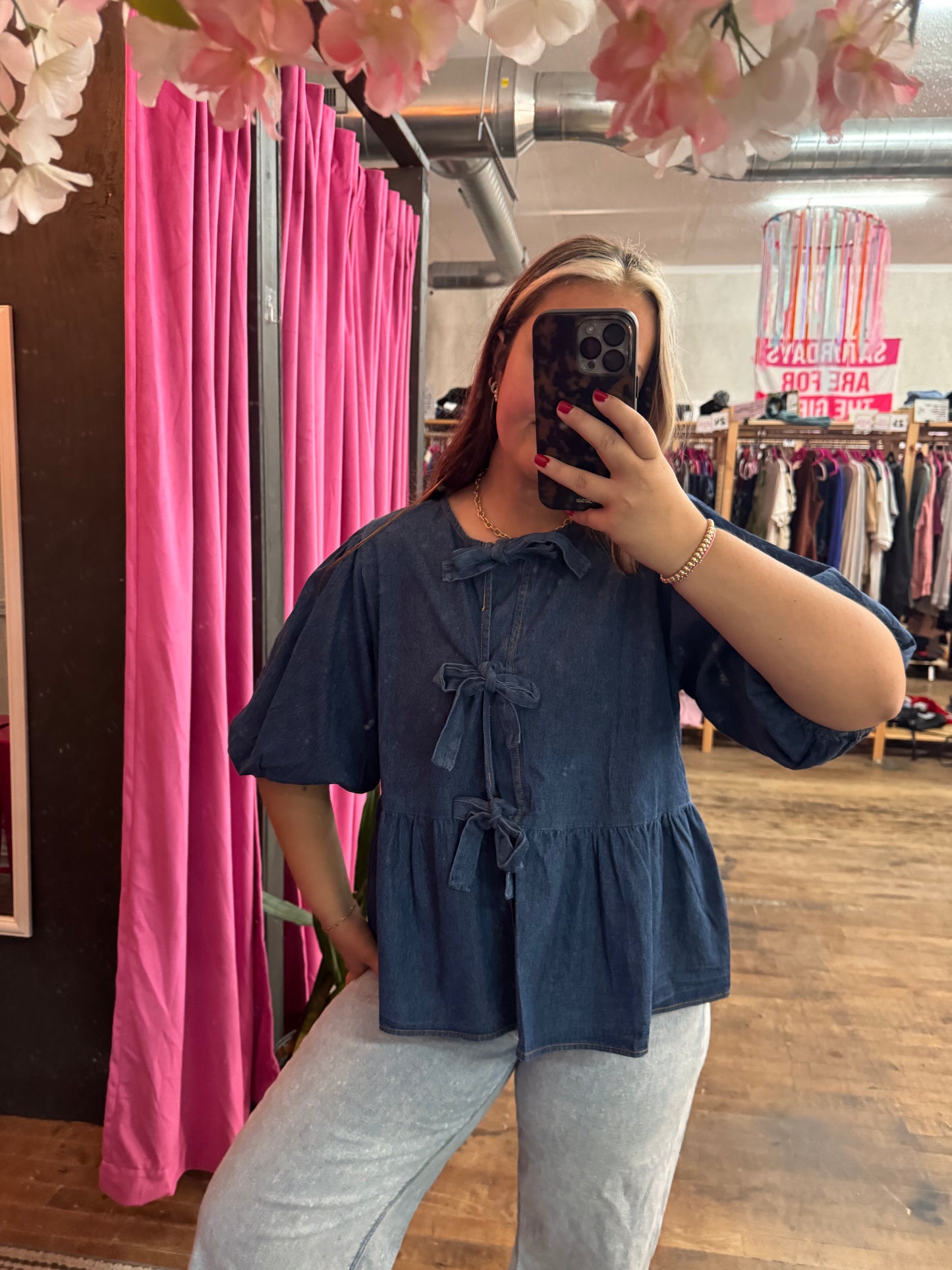 keep it classy denim blouse