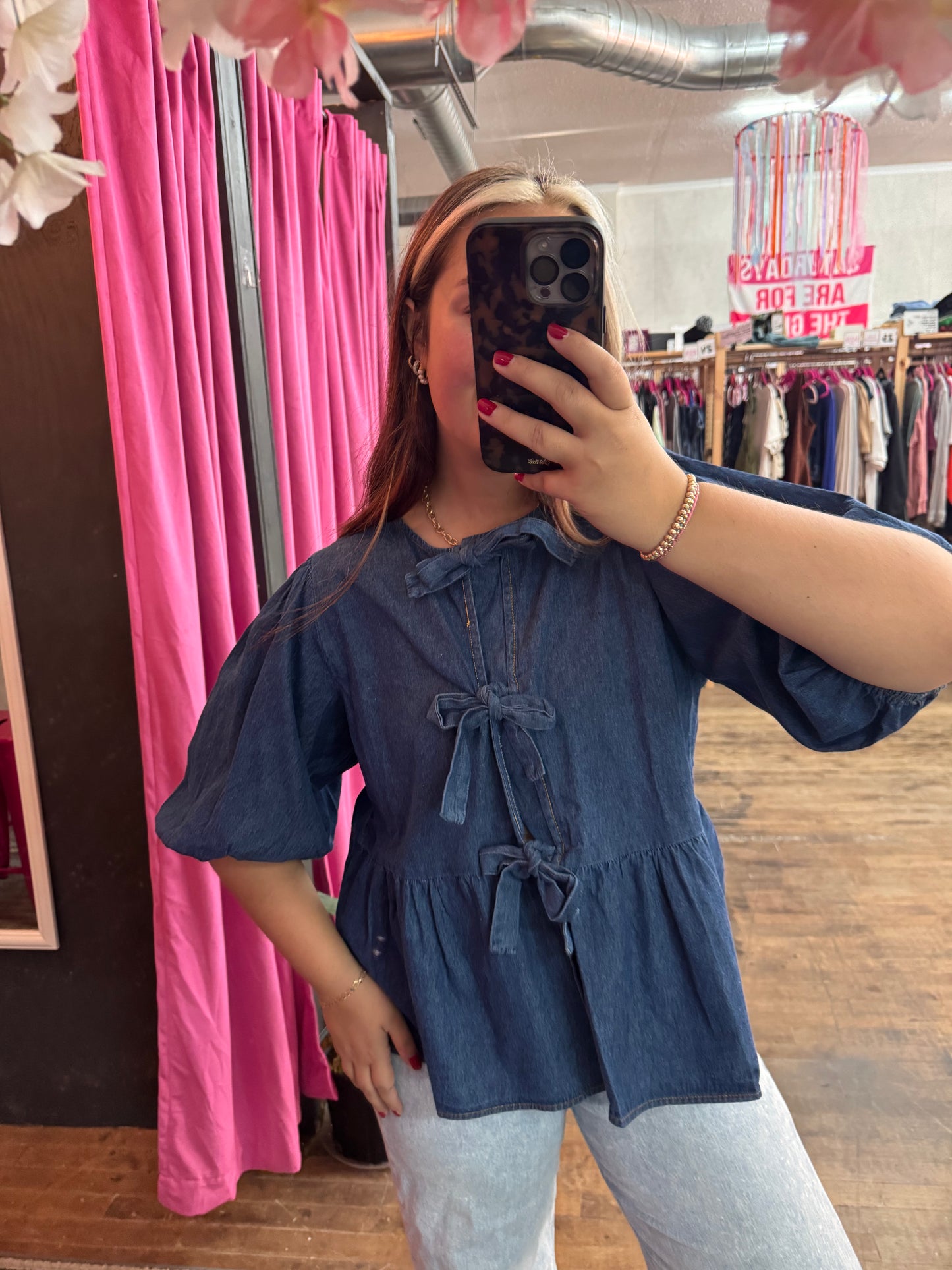 keep it classy denim blouse