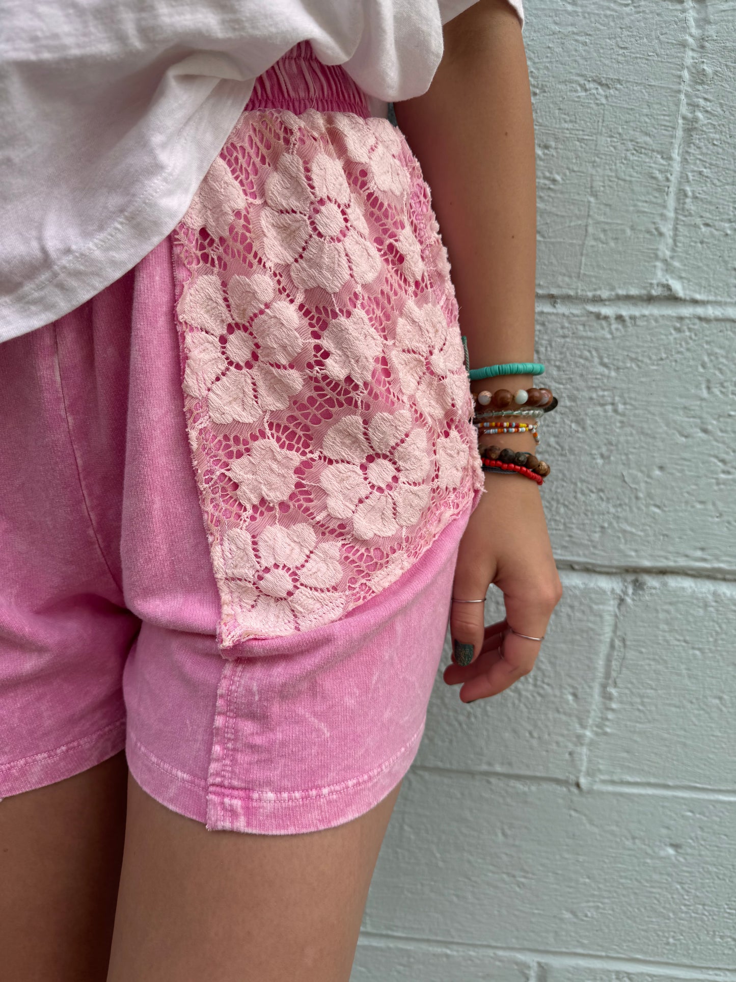 flower child sweat shorts